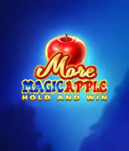 Step into the enchanting world of More Magic Apple Hold and Win Slot by 3 Oaks Gaming, featuring a luminous red apple against a rich blue background. This image portrays the magical theme of the game. Suited for those enchanted by fairy-tale slots, the vibrant visuals and enticing design draw players into the game's magical world. 